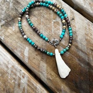 Moose tooth turquoise necklace